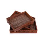 Wooden Serving Tray Set - Image 3