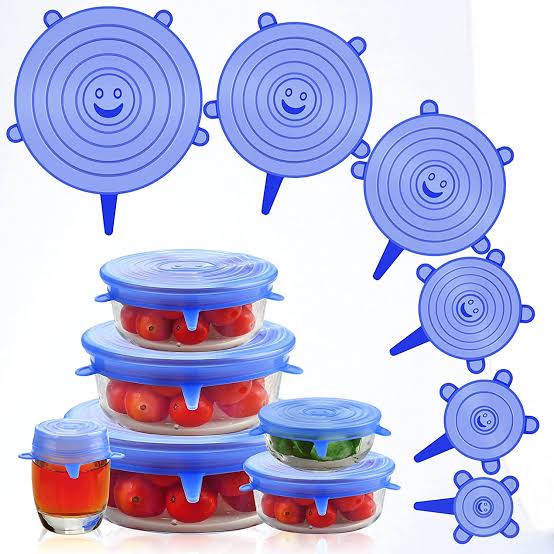 Stretch & Seal – 6Pcs Reusable Silicone Bowl Covers