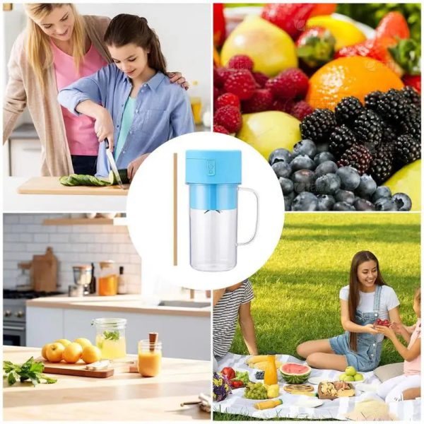 MasonJuice™ – Portable Mini Blender with Straw Lid | USB Rechargeable Juicer Cup (Random Color) - Image 5