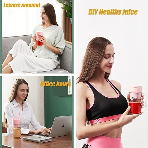 MasonJuice™ – Portable Mini Blender with Straw Lid | USB Rechargeable Juicer Cup (Random Color) - Image 11